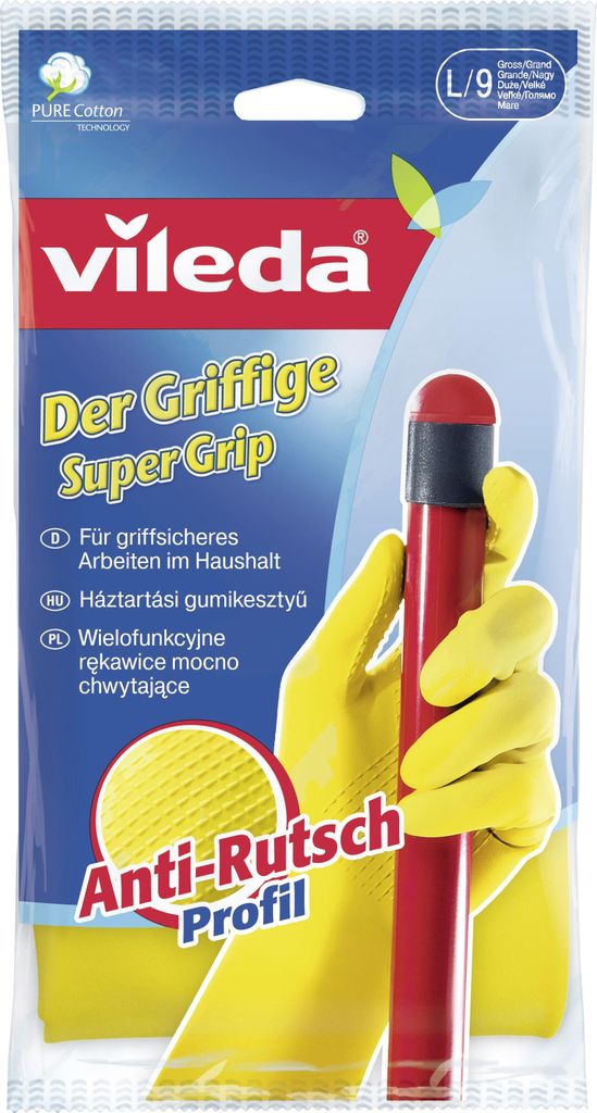 Vileda Super Grip der griffige Handschuh Größe L / 9 Produktbild 
