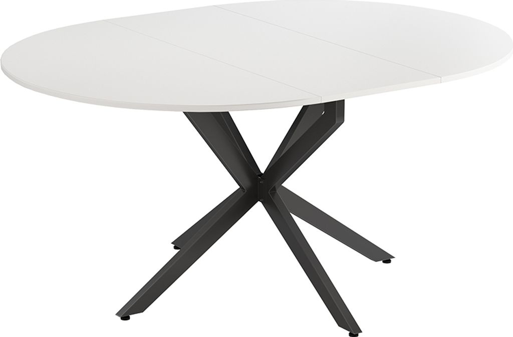 tavolo da pranzo allungabile Vicco Loyd Bianco/nero 120 x Immagine del prodotto 