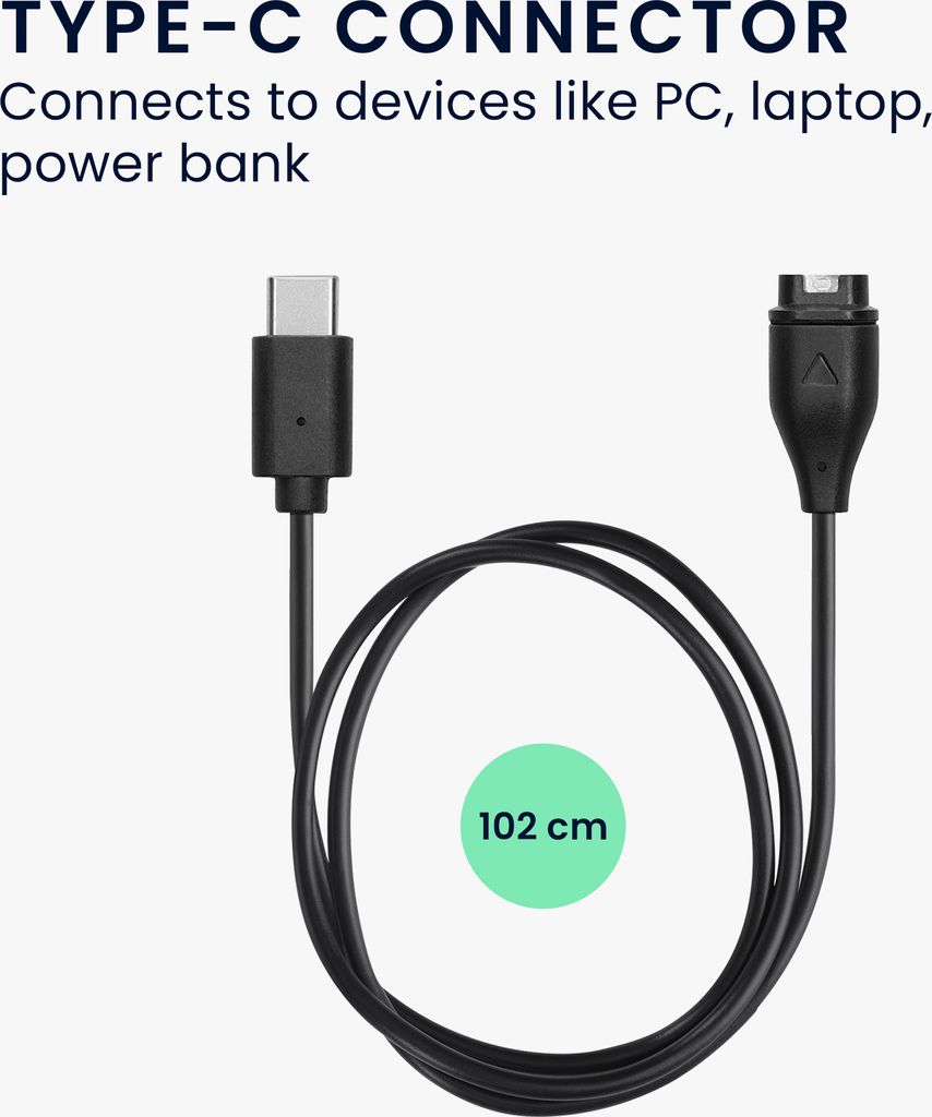 kwmobile USB C Ladekabel kompatibel mit Garmin vivomove 3S Produktbild 3