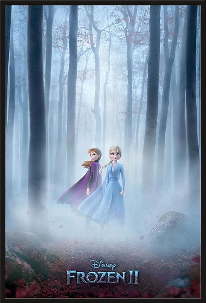 Décoration murale Frozen 2, affiche Woods cadre noir 61x91,5 cm
