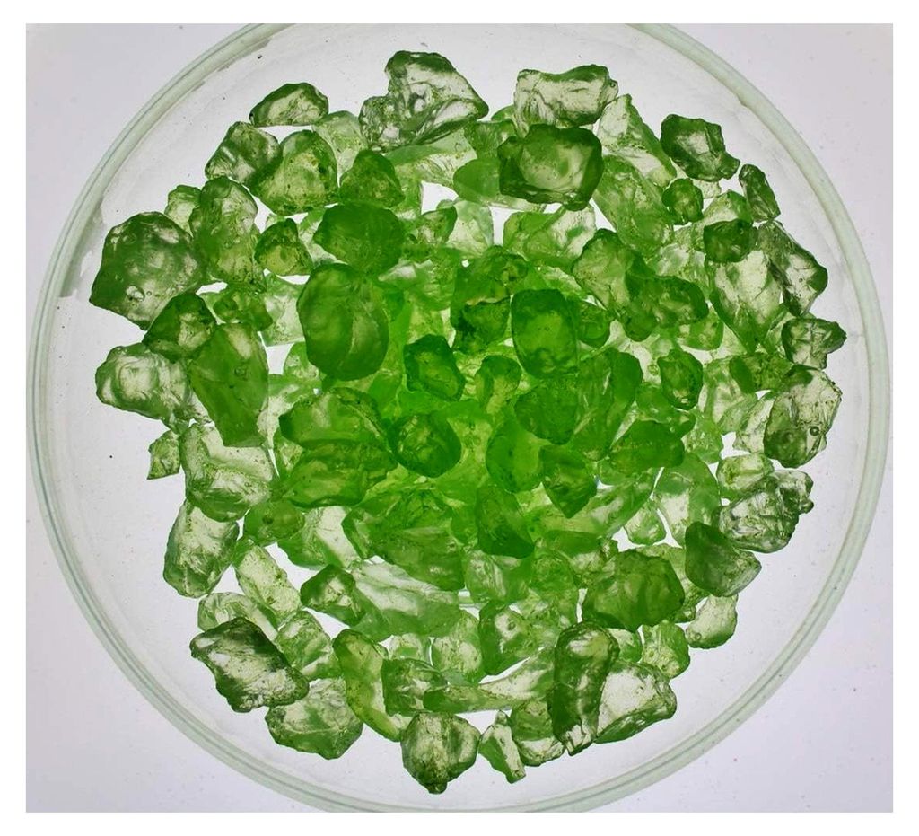 Grüne Deko-Glassteine 0,9 kg 4-10 mm