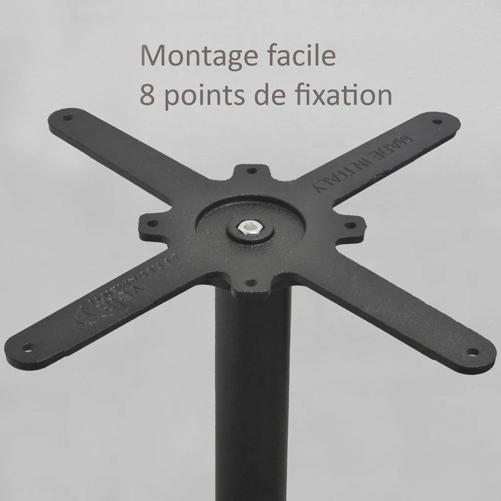 Base du modèle Dina noir : structure robuste pour abat-jour design