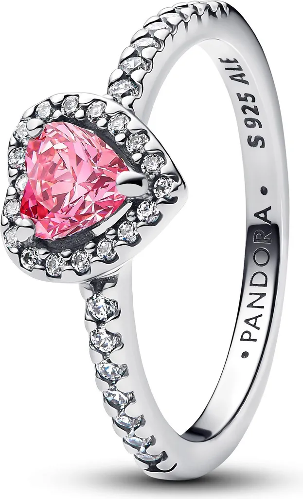 Anello Pandora Cuore Rosa Sublime Argento 925 Misura 58 - 198421C03