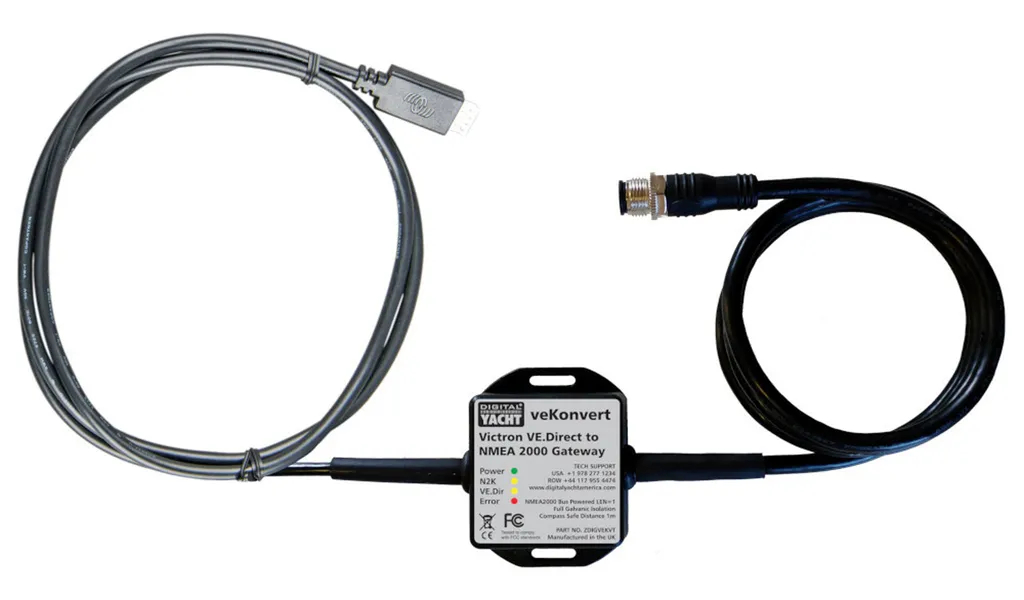 Passerelle NMEA 2000 veKonvert pour Surveillance Batterie Victron Marine