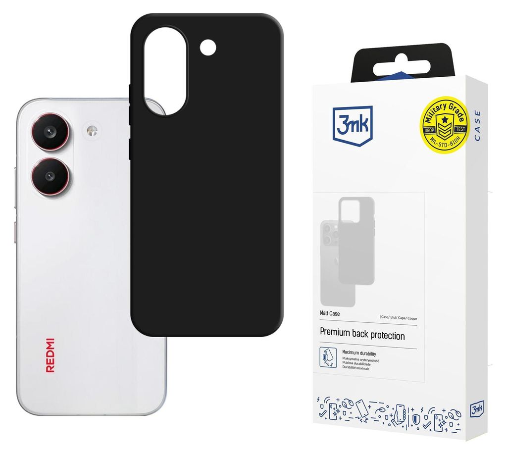 Handyhülle für POCO X8 Pro, 3mk Matt Case, mattes Schwarz Produktbild 