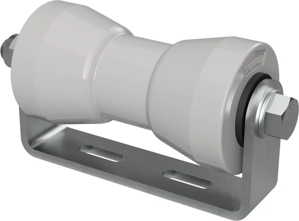 Rullo per Chiglia SUPROD 160 mm: Supporto Zincato e Poliuretano Grigio