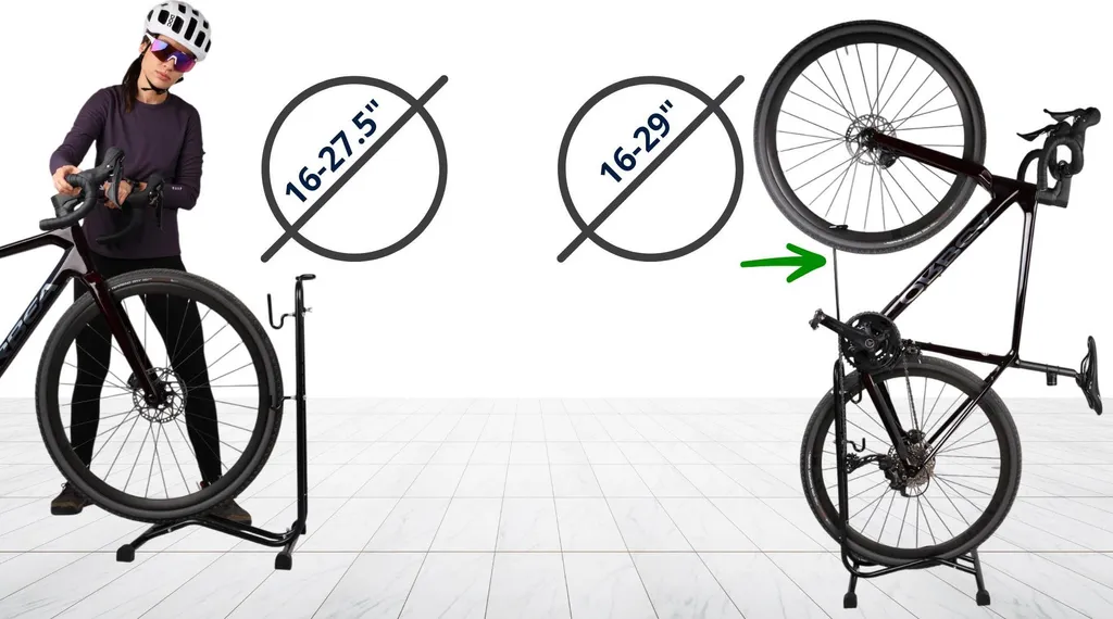 FIT4MED Support de Vélo Noir 2500g 3 en 1 - Pied d'Atelier Robuste - 11