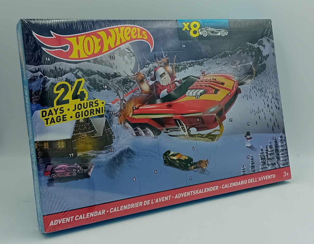 Mattel Hot Wheels Adventskalender inkl. 8 Autos + Zubehör Produktbild 
