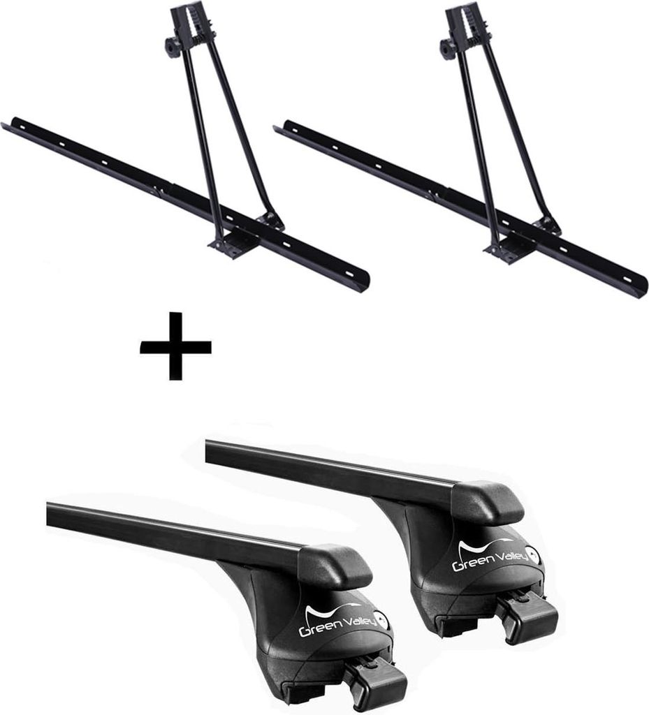 2xFahrradträger ORION + Relingträger Quick Stahl L kompatibel mit für Land Rover Discovery Sport ab 2015