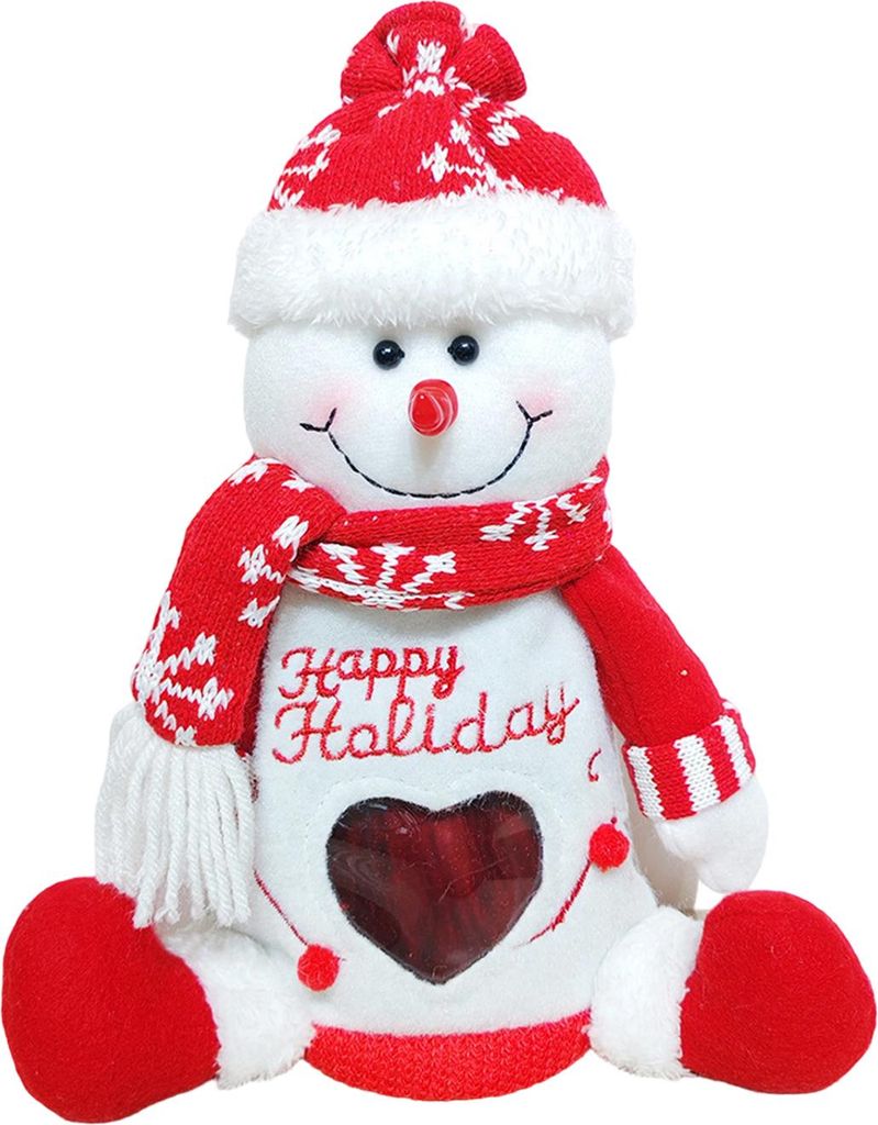 Weihnachtsapfel-Geschenktüte, wiederverwendbare Verpackung mit Reißverschluss, Weihnachtsmotiv mit Weihnachtsmann- und Schneemannaufdruck, ideal ...
