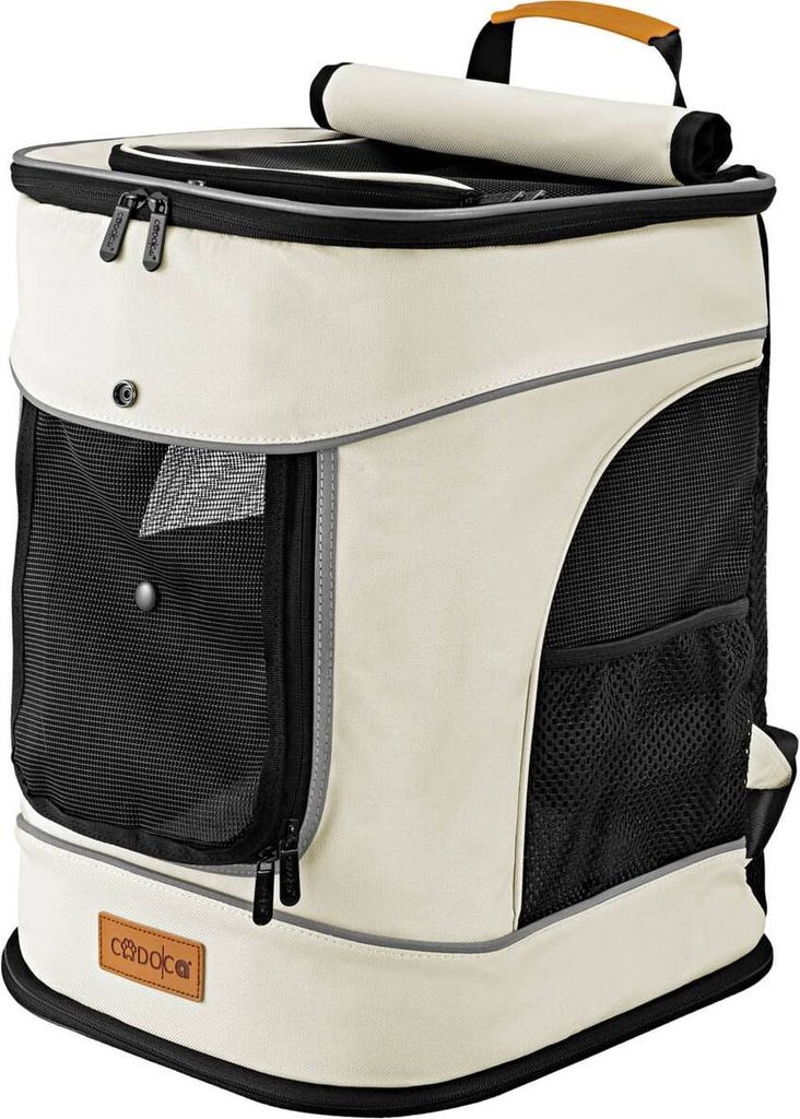 CADOCA® Haustierrucksack bis 20 kg verstellbare Gurte Produktbild 2