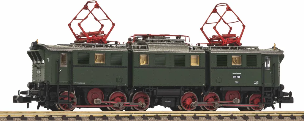Locomotive BR E 91 DB Piko 40542 N Finition Haute Précision Époque III
