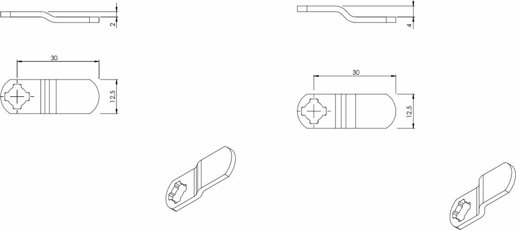 Hebelschloss Universal II inkl. 3 Schlüssel