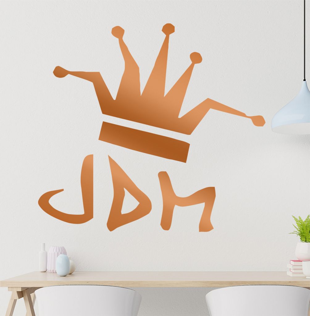 JDM King Wandtattoo in 6 Größen - Wandaufkleber Wall Sticker - Dekoration, Küche, Wohnzimmer, Schlafzimmer, Badezimmer
