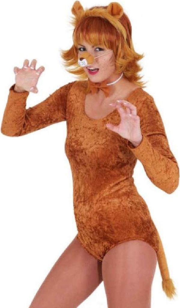 O43830 braun Damen Löwenset Löwenkostüm