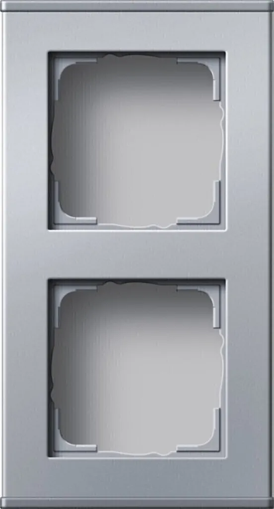 Gira 136226 Boîtier Double Alu - Cadre de Finition Double en Aluminium