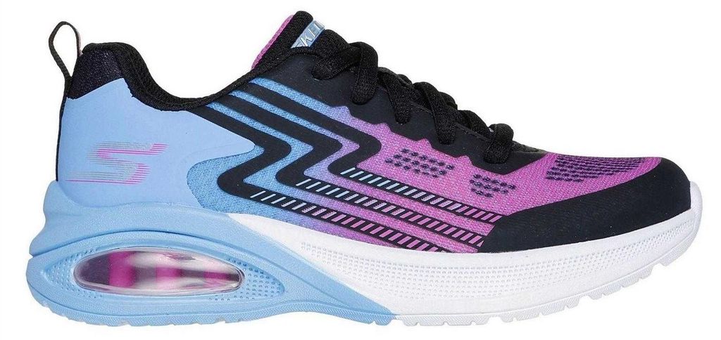 Skechers - "Microspec Max" Sneaker für Mädchen, Netzmaterial GT27815 (27,5 EU) (Schwarz/Lavendel)