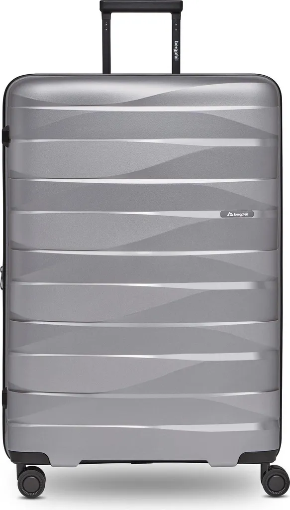 Grande valise de voyage Bergpfeil 75cm - Trolley rigide argent métal