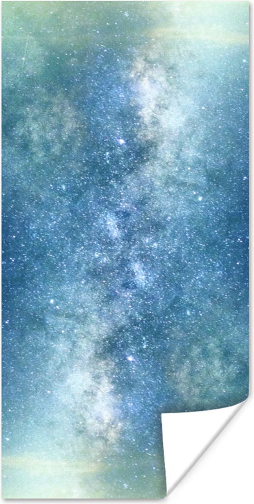 MuchoWow Poster Sterne - Himmel - Blau - Jungen - Mädchen - Kinder 20x40 cm - Plakat - Foto