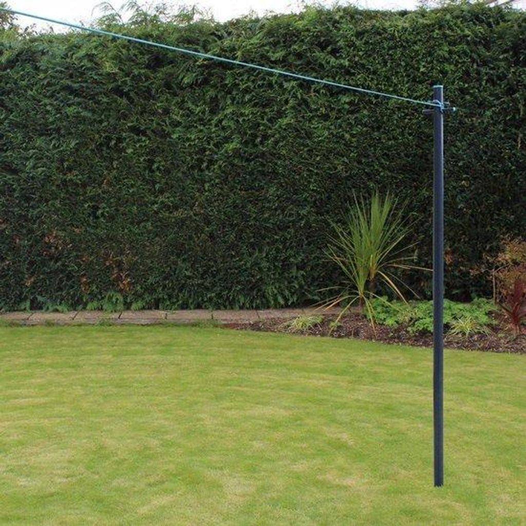 Gartenschlauchreinigungslinie mit Holmstange - Dunkelblau-Asphalt - 24 m