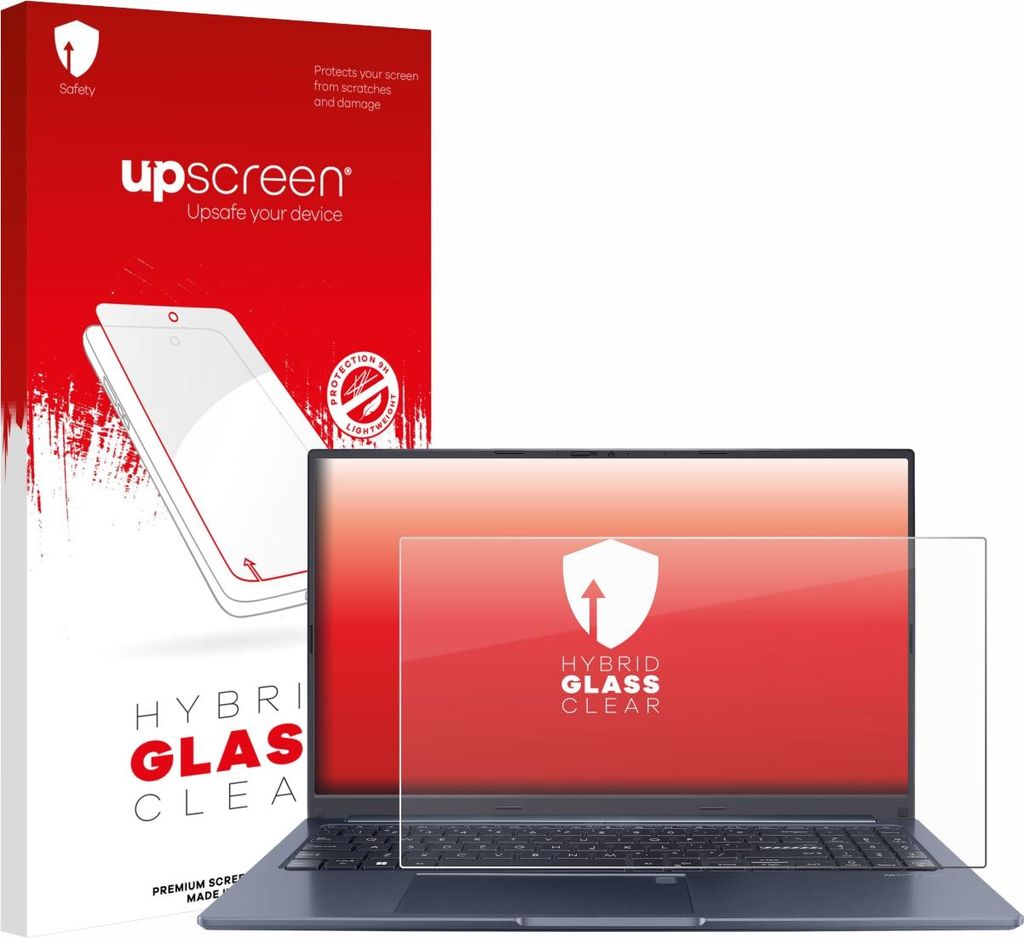 upscreen Schutzglas für ASUS Vivobook 15X OLED M1503QA Schutzfolie Panzer Folie Glas Display Schutz klar