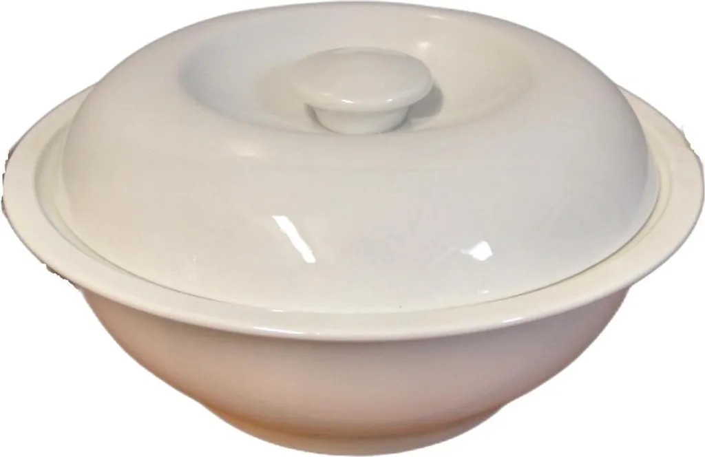 Bol avec couvercle en porcelaine blanche SN01304 - Design épuré 15cm
