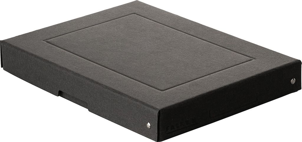 Boîte de rangement noire, format A4, 32 x 24 x 4 cm, avec Image du produit 