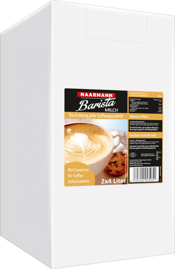 Naarmann Barista Milch fettarm 1,5% 2 x 4 L CMB Packung 8000ml
