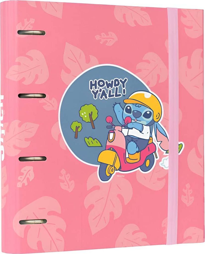 Disney Stitch - A4-Ordner (4 Ringe, Gummiband)