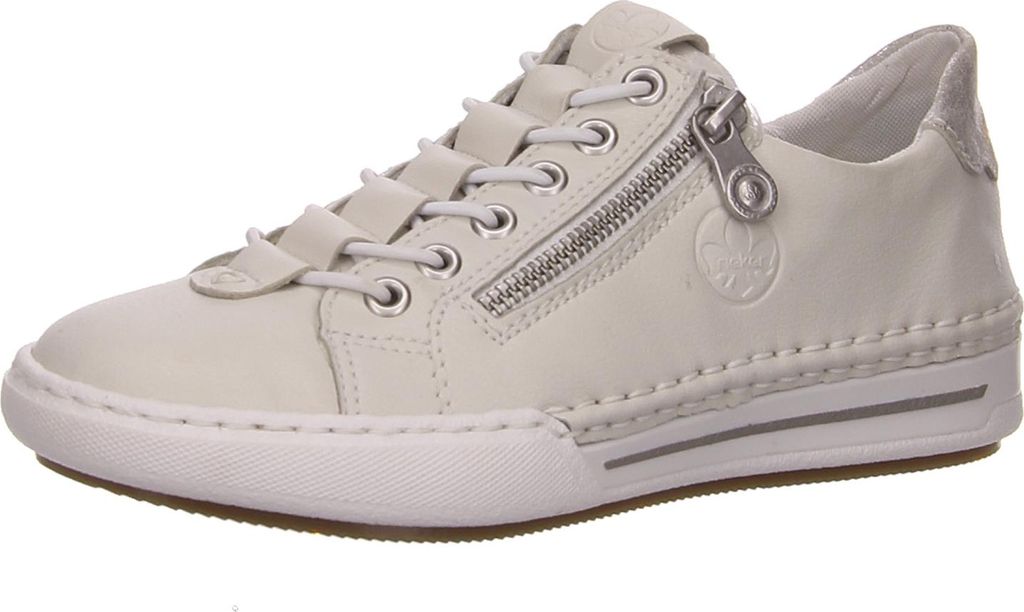 Rieker Schnürhalbschuhe in weiss/weiss kombi, Gr. 38 Produktbild 