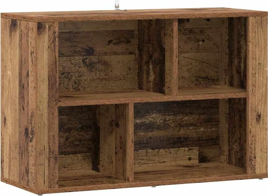 Mobiletto Basso Legno Riciclato 80x30x53 cm | Credenza Salvaspazio