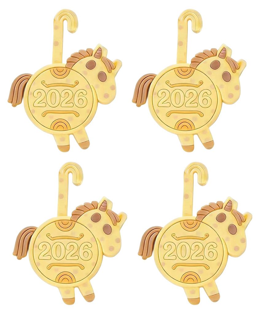 4er-Set hitzebeständige Untersetzer mit Pferdemotiv (Jahr des Pferdes) aus Holz für Küche, Esstisch und Kaffeetasse