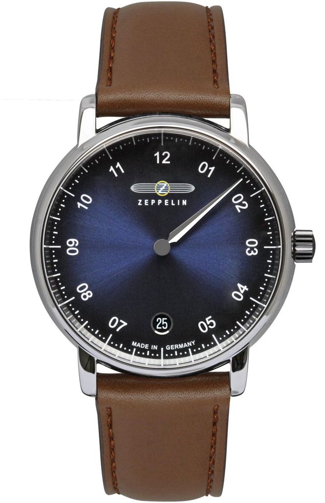 ZEPPELIN 8643-3 Uhr Damenuhr Lederarmband Datum braun Produktbild 