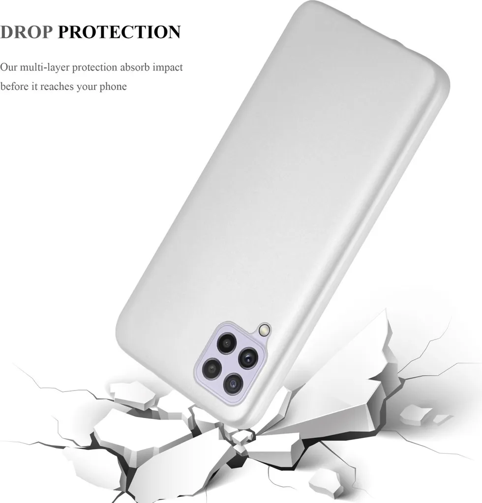 Cadorabo custodia protettiva per Samsung Galaxy A22 4G / M22 / M32 4G in argento Custodia per cellulare Custodia in silicone TPU Custodia Cover - 7