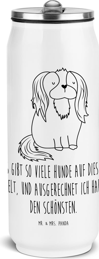 Mr. & Mrs. Panda Trinkflasche Hund Cavalier King Charles Spaniel - Weiß - Geschenk, Sprüche, Cockerspaniel, Thermodose, sport, Wasserflasche, Sch...