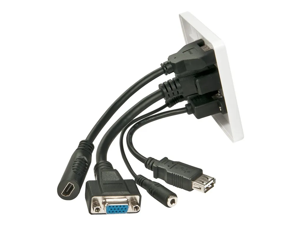 Cachez vos Câbles avec cette Prise Murale HDMI VGA USB et Audio Stéréo - 2