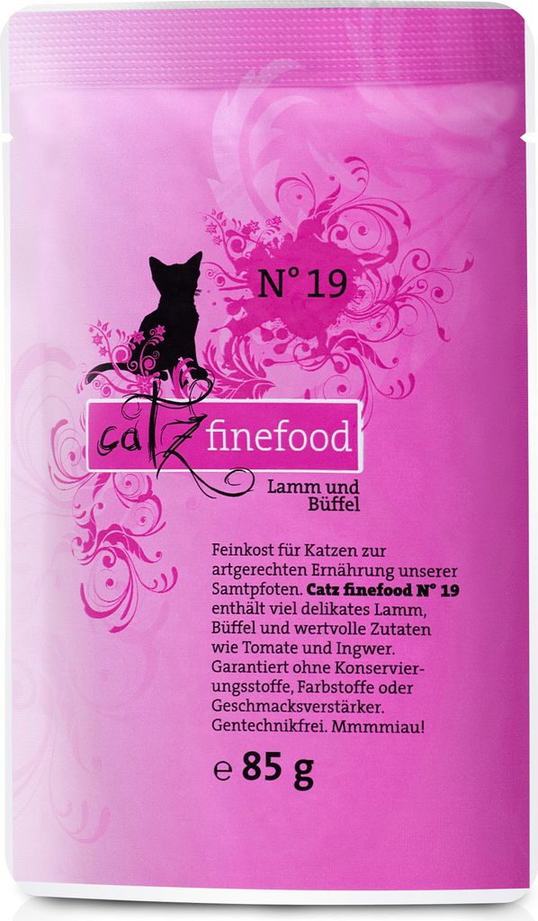 Catz finefood N° 19 - Lamm & Pferd, Adult, Pferd, Lamm, 85 g, Getreidefrei, Ohne Soja, Ohne künstliche Farbstoffe