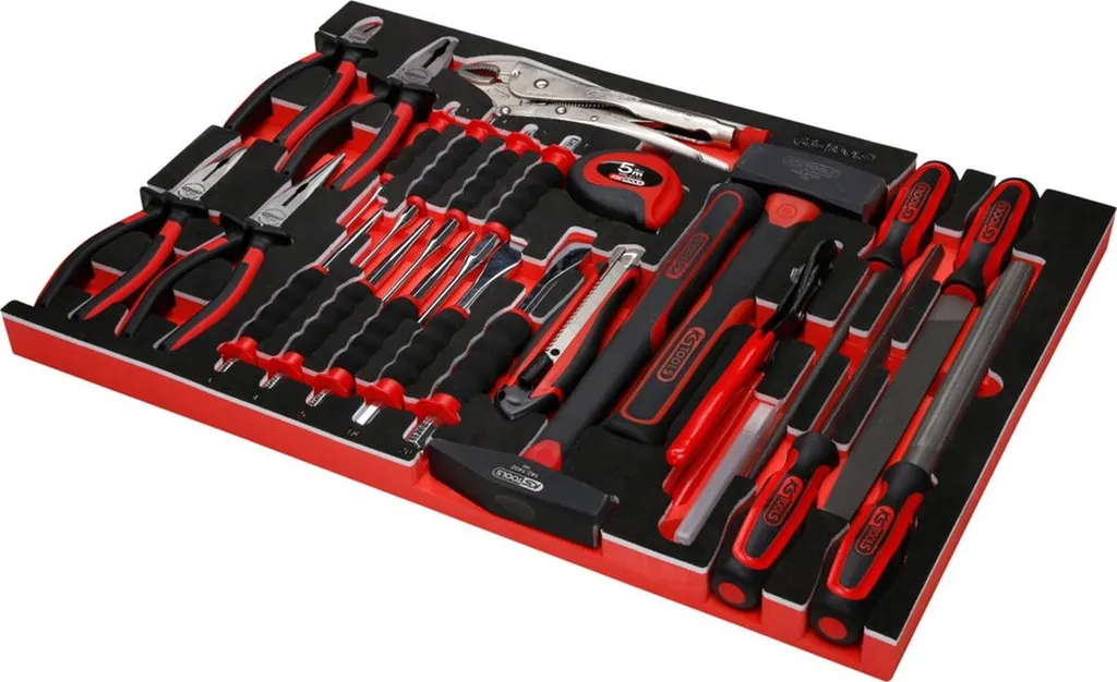 Jeu de pinces et burins KS TOOLS 811.0033 avec module mousse pro