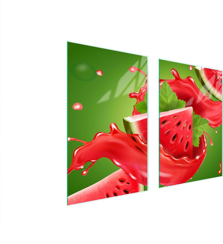 Glasschutzplatte Für Küche 65X52 Wassermelone