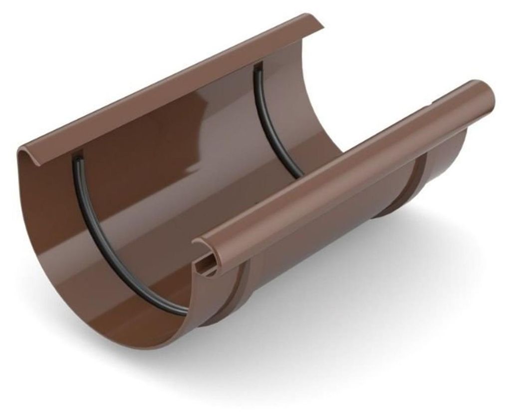 Kunststoff-Rinnenverbinder Ø 75 mm, braun RAL 8017 Produktbild 
