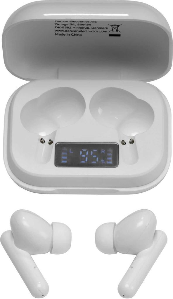 Sluchátka Bluetooth Denver Electronics TWE-38 300 mAh bílá Obrázek produktu 5