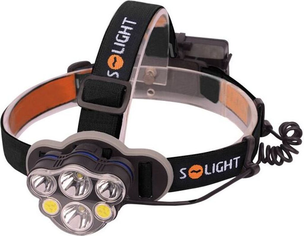 Solight LED-Stirnlampe, wiederaufladbar, 550lm, Li-ion, USB