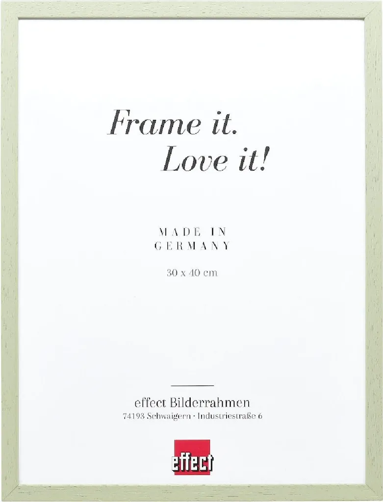 Cornice 20x20 Verde Urban Legno Profilo 35 + Vetro Museale TOP