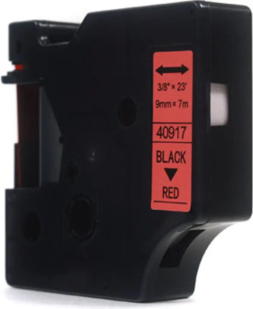 Nastro 9mm Nero/Rosso JetWorld per Dymo LM160 LM210D LM420P 40917