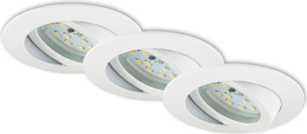 LED Einbauleuchten Dimmbar Schwenkbar 3er Set 5,5 W weiß Produktbild 