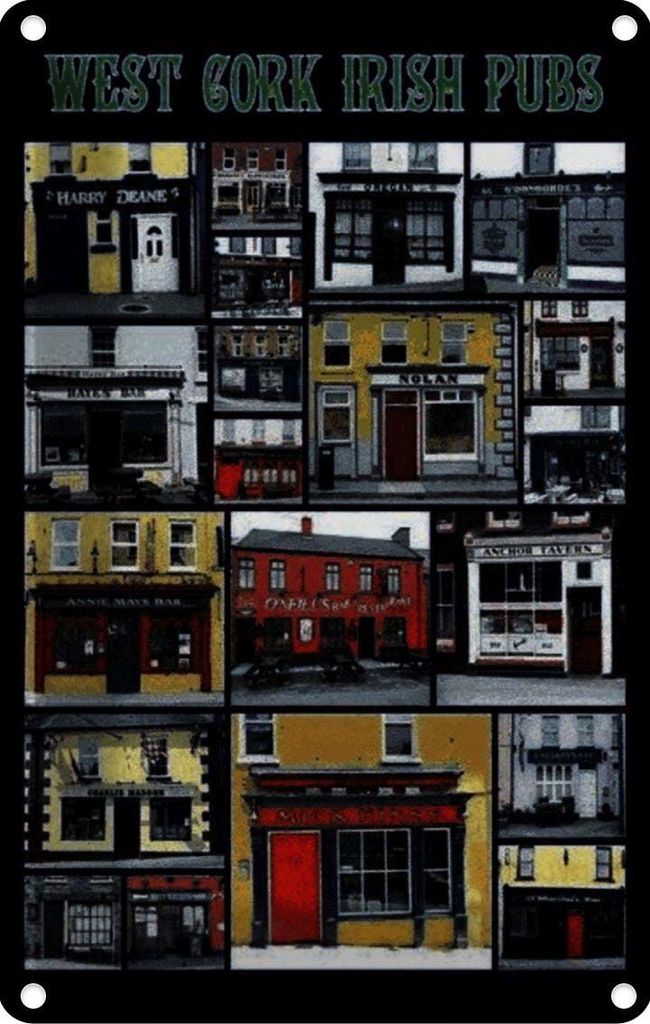 vianmo Blechschild 18x12 cm Alkohol West Cork irish pubs Essen Trinken Bar Club