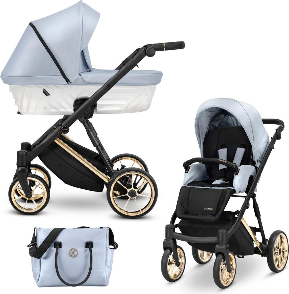 Kunert IVENTO PREMIUM 2in1  Kinderwagen in Blau mit Produktbild 