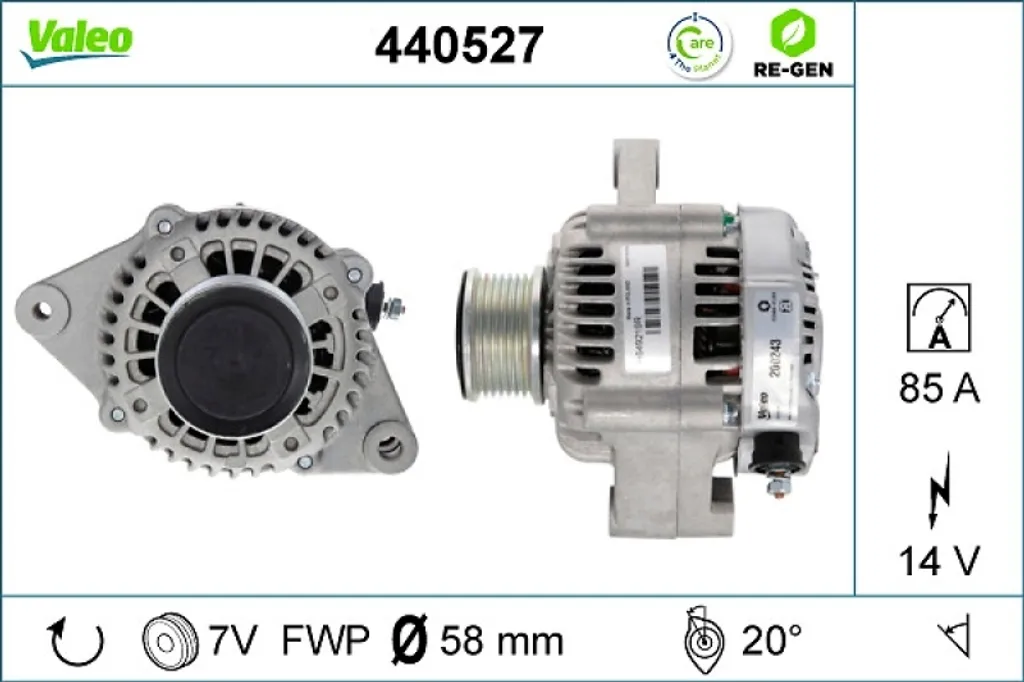 Générateur VALEO 440527 série RE-GEN AT haute efficacité énergétique