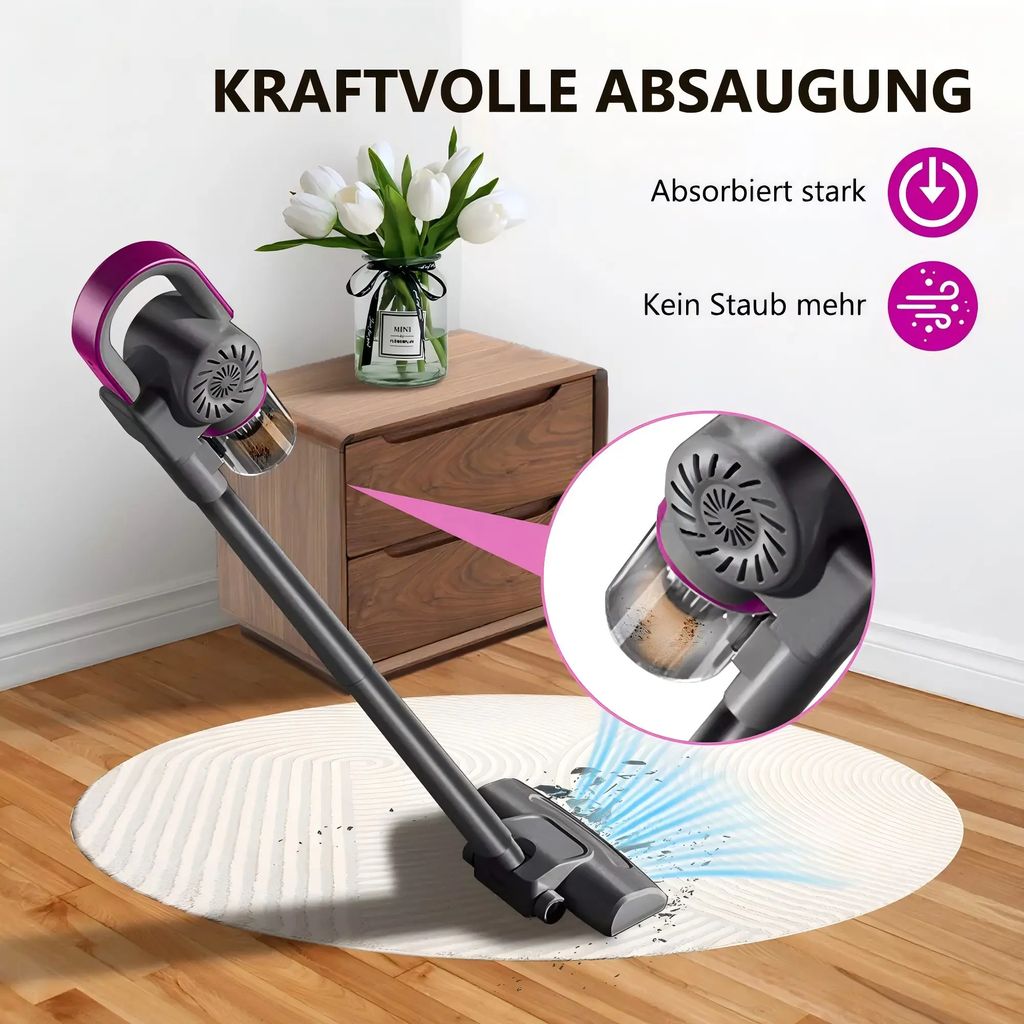 Akkustaubsauger 8500PA/120W Kabelloser Staubsauger, 4-in-1 Produktbild 4