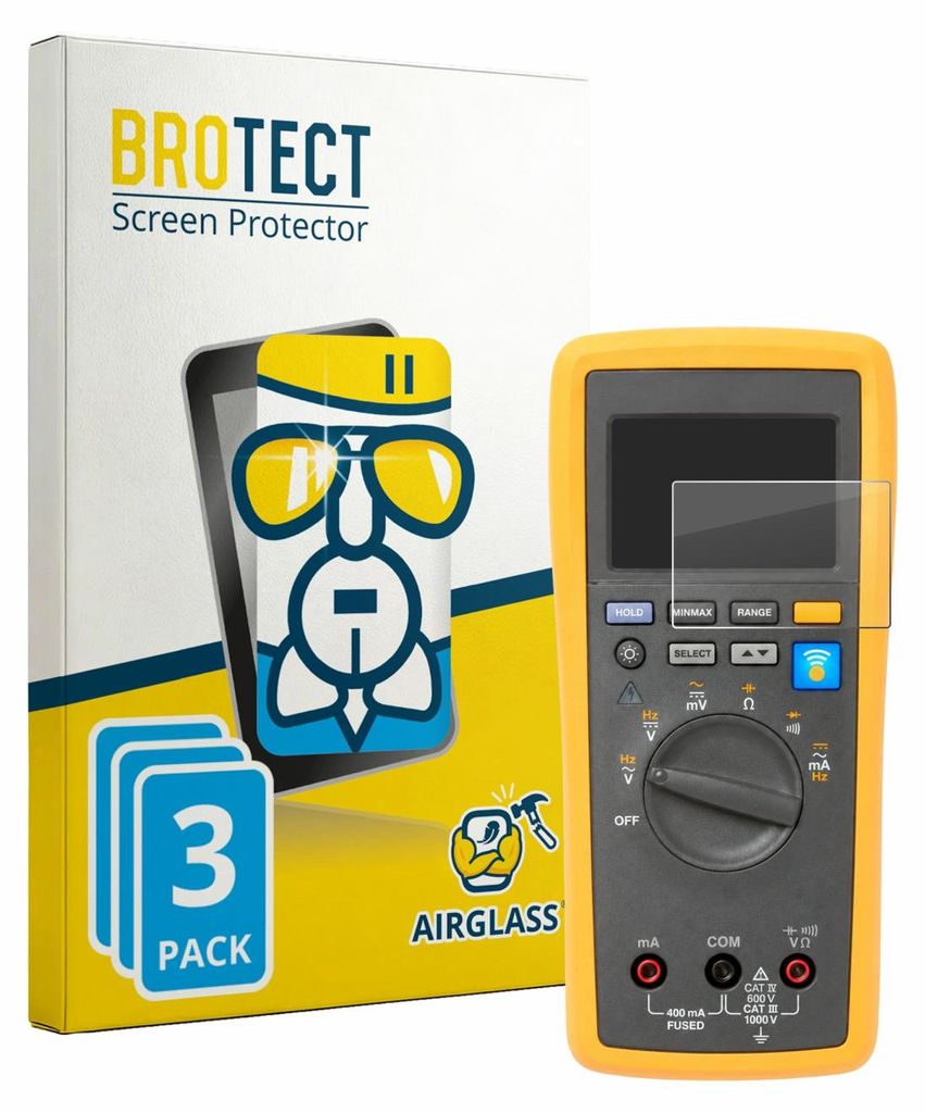 3x BROTECT Schutzglas für Fluke 3000 FC Schutzfolie Panzer Folie Glas Display Schutz klar